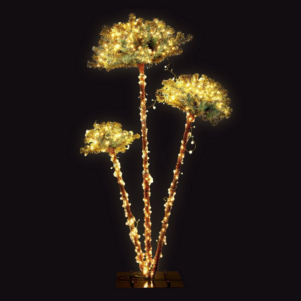 Christmas Tree 3 - in - 1 LED Xmas Palm Tree Party Decor 1.2/1.5/1.8M - Occasions > Christmas > Christmas Trees - Rivercity House & Home Co. (ABN 18 642 972 209) - Affordable Modern Furniture Australia