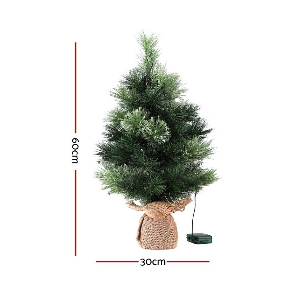 Christmas Tree 60CM Mini Tabletop 8 Light Modes Timer Xmas Tree - Occasions > Christmas > Christmas Trees - Rivercity House & Home Co. (ABN 18 642 972 209) - Affordable Modern Furniture Australia