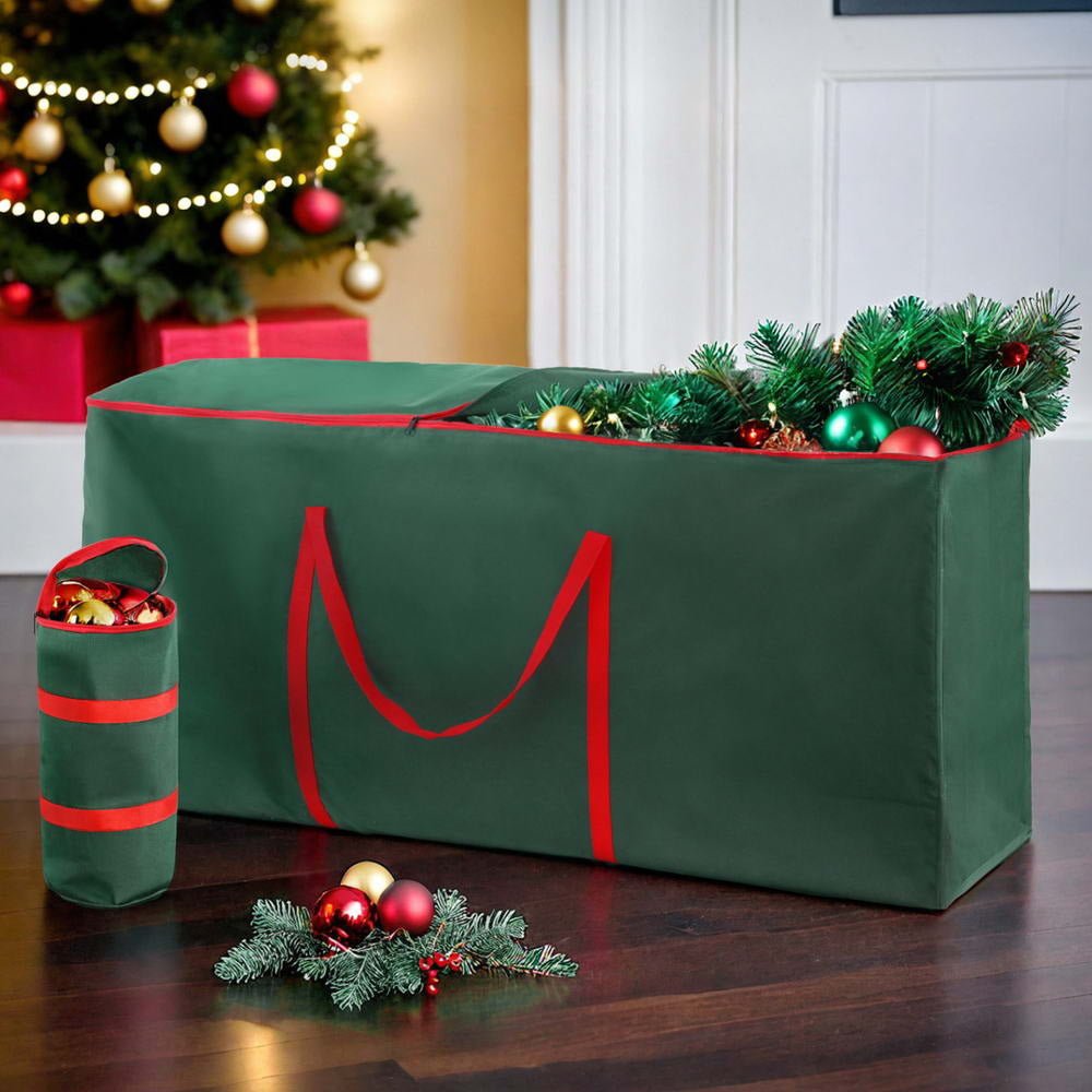 Christmas Tree and Baubles Storage Bag Set with Handles and Zipper - Green - Home & Garden > Storage > Clothing & Wardrobe Storage - Rivercity House & Home Co. (ABN 18 642 972 209) - Affordable Modern Furniture Australia