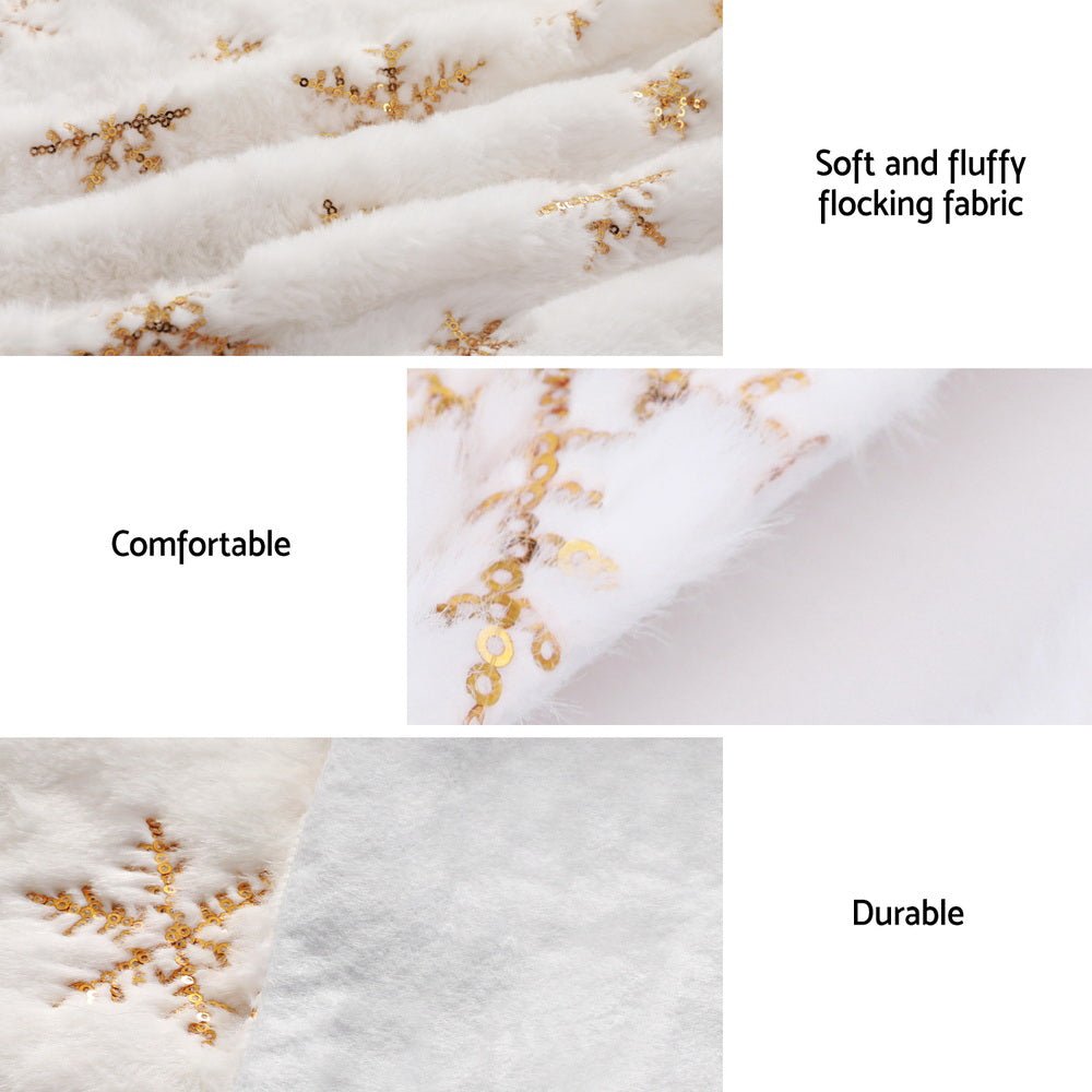 Christmas Tree Skirt 120cm Snowflake Ornaments Xmas Decorations - Occasions > Christmas > Christmas Decorations - Rivercity House & Home Co. (ABN 18 642 972 209) - Affordable Modern Furniture Australia