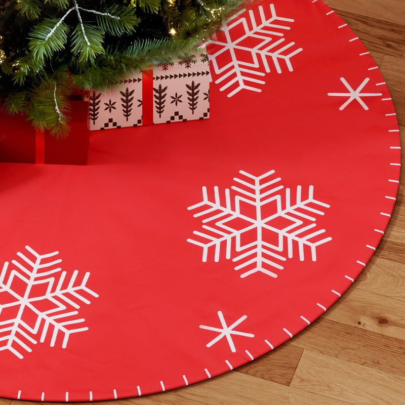 Christmas Tree Skirt 90cm Snowflake Ornaments Party Decorations - Occasions > Christmas > Christmas Decorations - Rivercity House & Home Co. (ABN 18 642 972 209) - Affordable Modern Furniture Australia