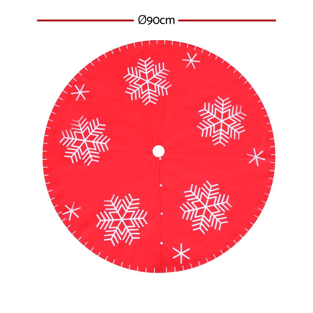 Christmas Tree Skirt 90cm Snowflake Ornaments Party Decorations - Occasions > Christmas > Christmas Decorations - Rivercity House & Home Co. (ABN 18 642 972 209) - Affordable Modern Furniture Australia