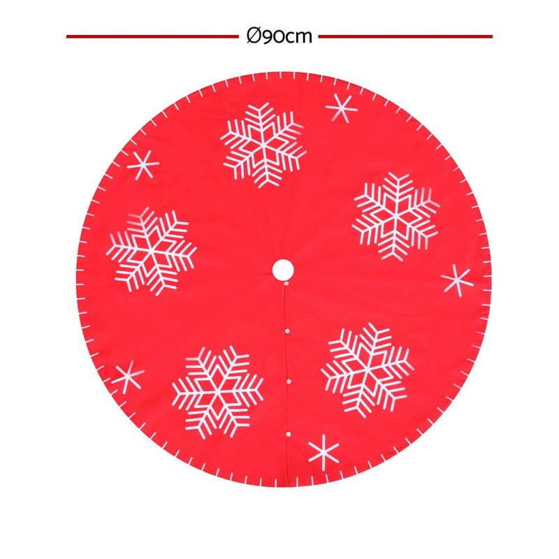 Christmas Tree Skirt 90cm Snowflake Ornaments Party Decorations - Occasions > Christmas > Christmas Decorations - Rivercity House & Home Co. (ABN 18 642 972 209) - Affordable Modern Furniture Australia