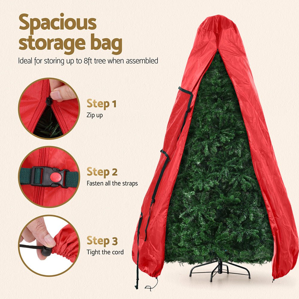 Christmas Tree Storage Bag Fits Up to 8ft Tree Xmas Bag Zipper Red - Occasions > Christmas > Christmas Decorations - Rivercity House & Home Co. (ABN 18 642 972 209) - Affordable Modern Furniture Australia
