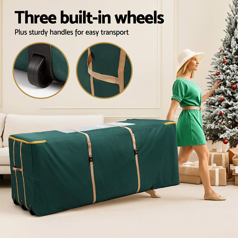 Christmas Tree Storage Bag Up to 10ft Visible Handle Wheels Green - Occasions > Christmas > Christmas Decorations - Rivercity House & Home Co. (ABN 18 642 972 209) - Affordable Modern Furniture Australia