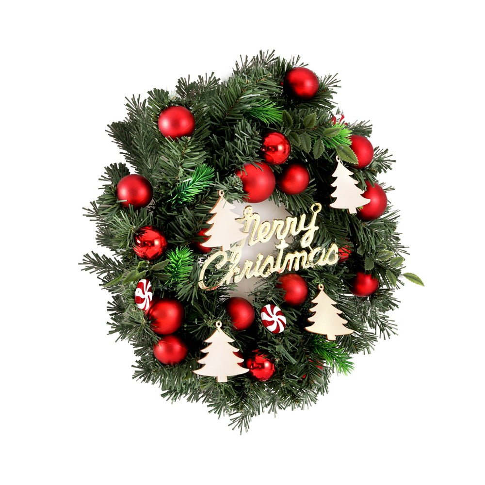 Christmas Wreath 40CM Xmas Garland Baubles Ornaments Party Decor - Occasions > Christmas > Christmas Wreaths & Garlands - Rivercity House & Home Co. (ABN 18 642 972 209) - Affordable Modern Furniture Australia