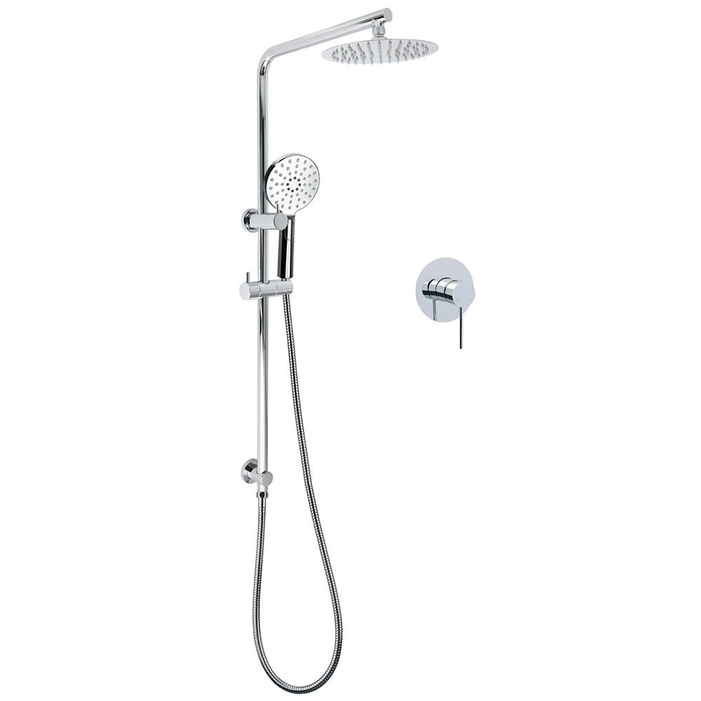 Chrome Round 8" Rainfall Shower Head 3 Modes Handheld Rose Silde Rail Twin Set Mixer - Furniture > Bathroom > Shower Heads & Screens - Rivercity House & Home Co. (ABN 18 642 972 209) - Affordable Modern Furniture Australia