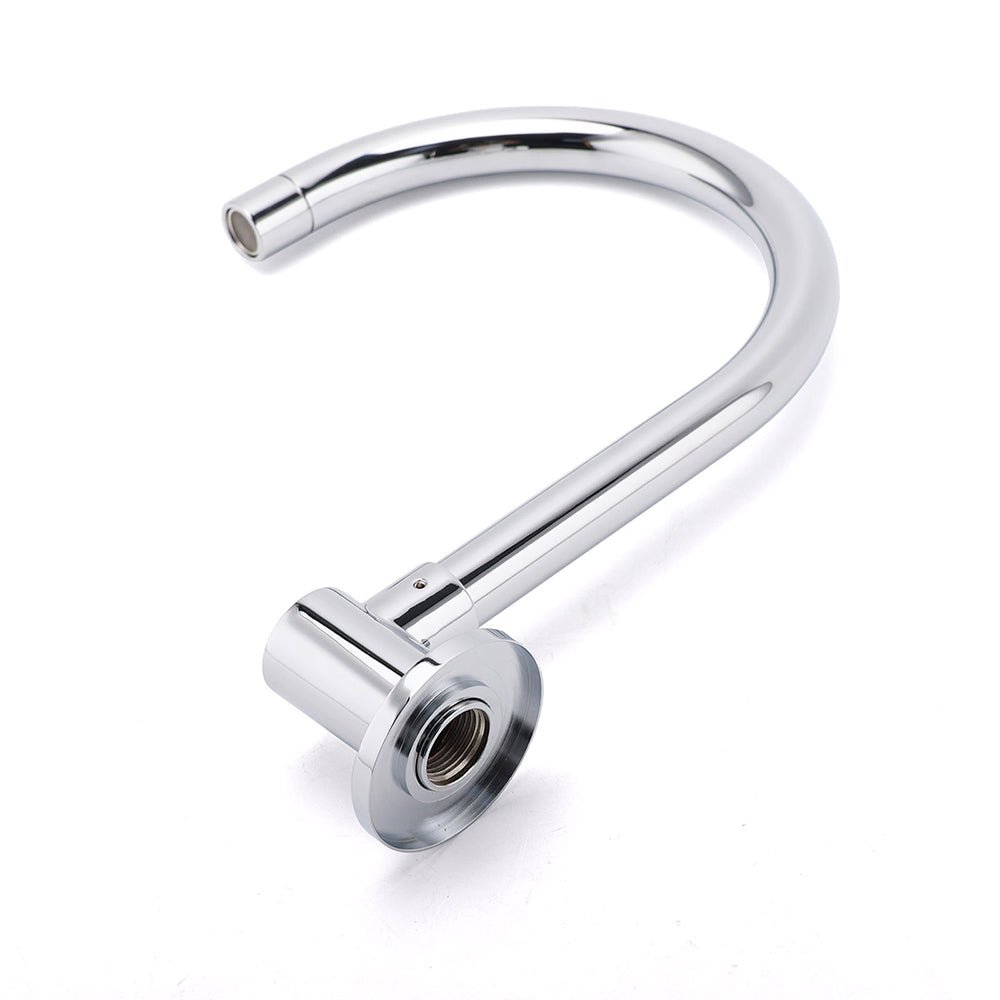 Chrome Round Gooseneck Arm Faucet Water Outlet Wall Mounted Swivel Bathtub Spout - Furniture > Bathroom > Shower Heads & Screens - Rivercity House & Home Co. (ABN 18 642 972 209) - Affordable Modern Furniture Australia