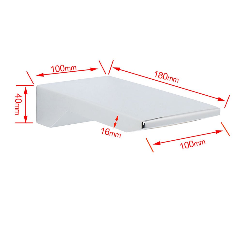 Chrome Square Shower Bath Tub Filler Waterfall Spout Faucet Outlet 1/2 Inch End - Furniture > Bathroom > Shower Heads & Screens - Rivercity House & Home Co. (ABN 18 642 972 209) - Affordable Modern Furniture Australia