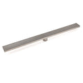 600mm Chrome Stainless Steel Sword Fence Shower Grate Floor Drain 50mm Outlet - Silver