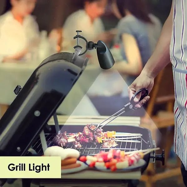 Clip-On Grill Light with 360° Rotation and Heat-Resistant LED for BBQ, Camping and Outdoor Use - Black - Home & Garden > BBQ > BBQs & Accessories - Rivercity House & Home Co. (ABN 18 642 972 209) - Affordable Modern Furniture Australia