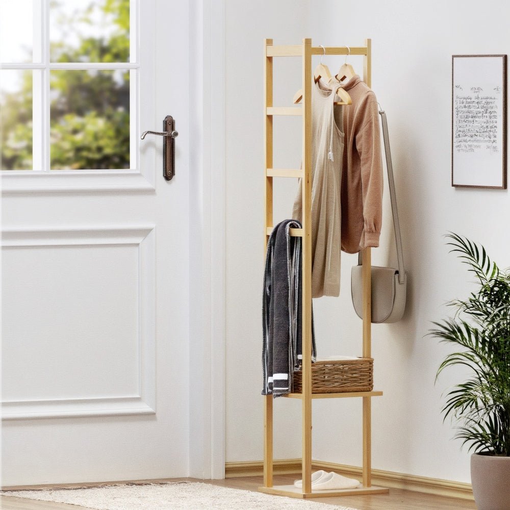 Clothes Rack Airer Coat Stand Bamboo - Furniture > Living Room > Coat Racks - Rivercity House & Home Co. (ABN 18 642 972 209) - Affordable Modern Furniture Australia