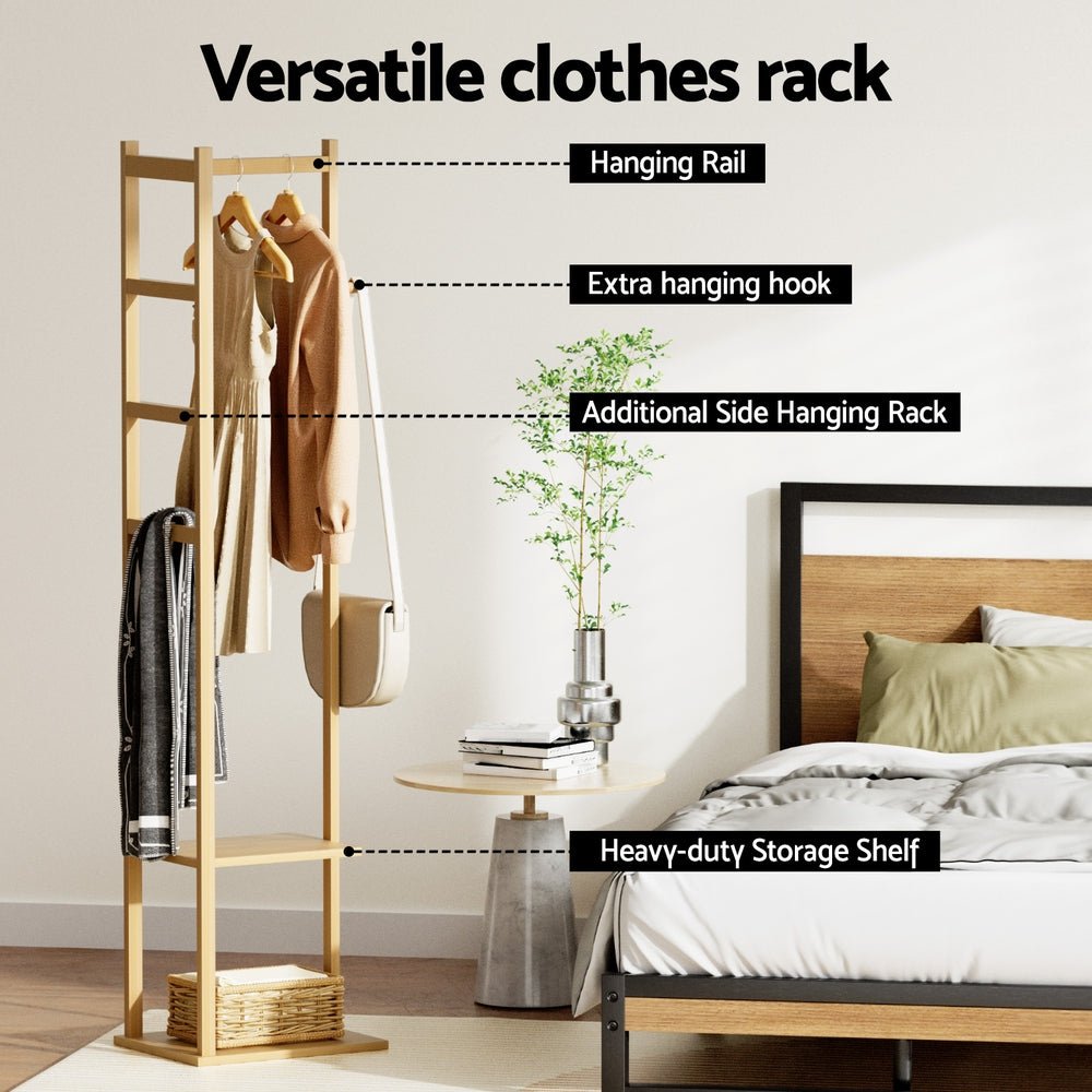 Clothes Rack Airer Coat Stand Bamboo - Furniture > Living Room > Coat Racks - Rivercity House & Home Co. (ABN 18 642 972 209) - Affordable Modern Furniture Australia