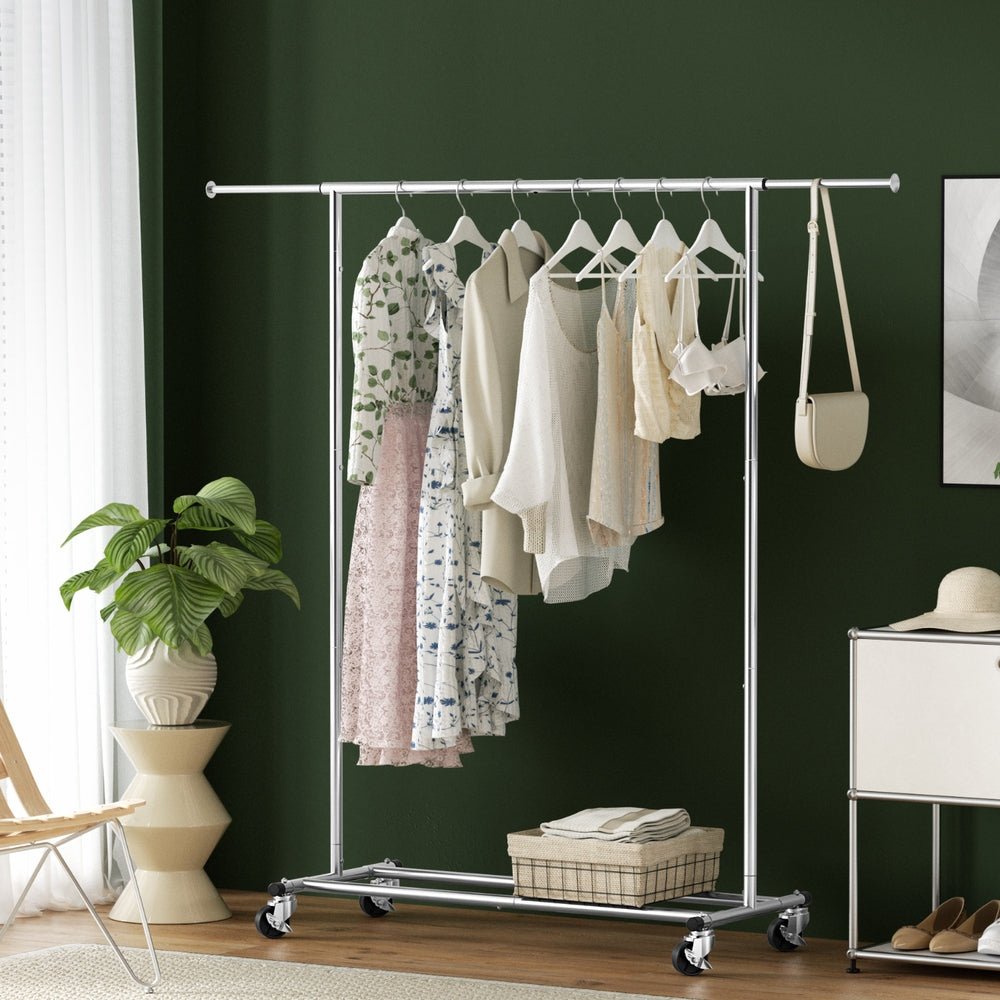 Clothes Rack Airer Rail Coat Stand Adjustable Hanger - Furniture > Living Room > Coat Racks - Rivercity House & Home Co. (ABN 18 642 972 209) - Affordable Modern Furniture Australia