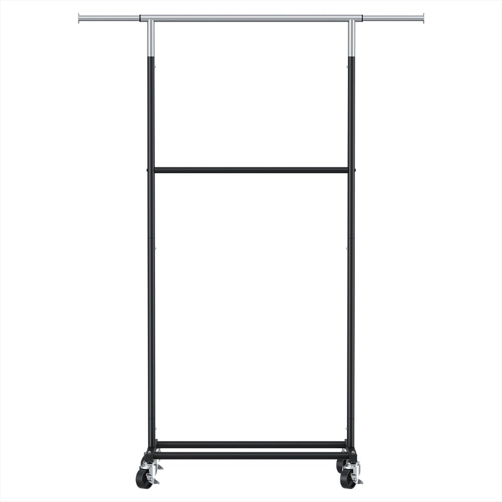 Clothes Rack Double Rod Airer Rail Coat Stand Adjustable Hanger - Furniture > Living Room > Coat Racks - Rivercity House & Home Co. (ABN 18 642 972 209) - Affordable Modern Furniture Australia