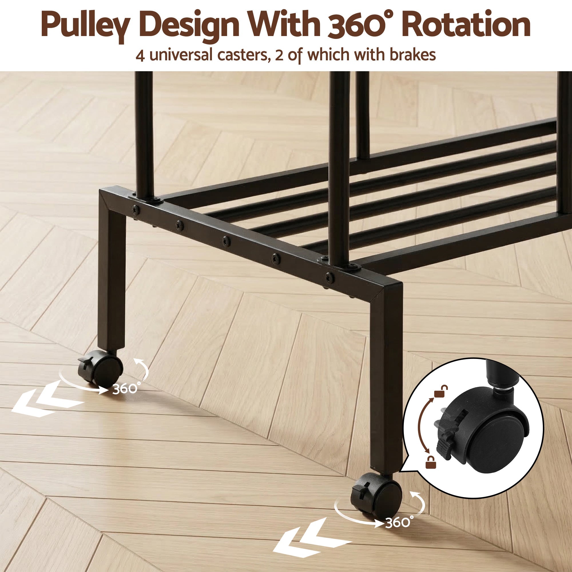 Clothes Rack Double Rod Airer Rail Coat Stand Hanger Storage Shelf - Furniture > Living Room > Coat Racks - Rivercity House & Home Co. (ABN 18 642 972 209) - Affordable Modern Furniture Australia