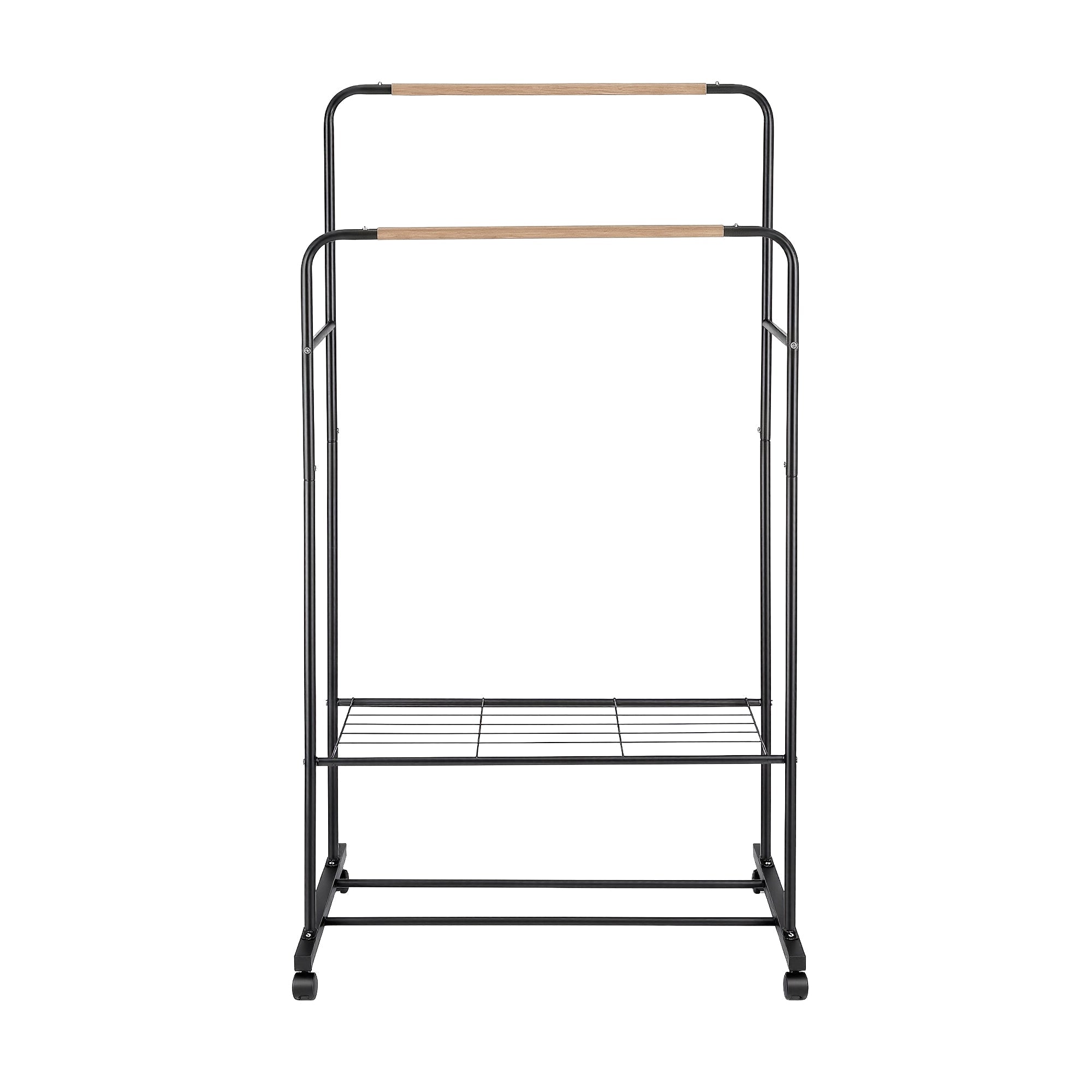 Clothes Rack Double Rod Airer Rail Coat Stand Hanger Storage Shelf - Furniture > Living Room > Coat Racks - Rivercity House & Home Co. (ABN 18 642 972 209) - Affordable Modern Furniture Australia