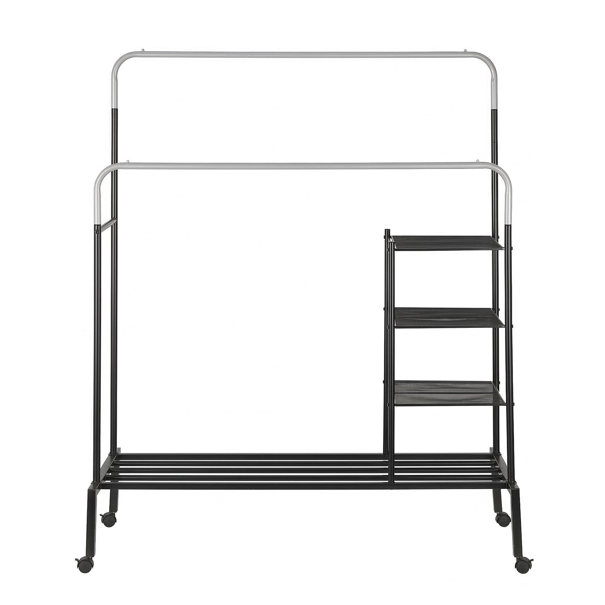 Clothes Rack Double Rod Airer Rail Coat Stand Hanger Storage Shelf - Furniture > Living Room > Coat Racks - Rivercity House & Home Co. (ABN 18 642 972 209) - Affordable Modern Furniture Australia