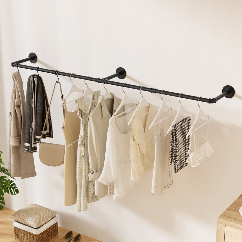 Clothes Rack Floating Metal - Furniture > Living Room > Coat Racks - Rivercity House & Home Co. (ABN 18 642 972 209) - Affordable Modern Furniture Australia