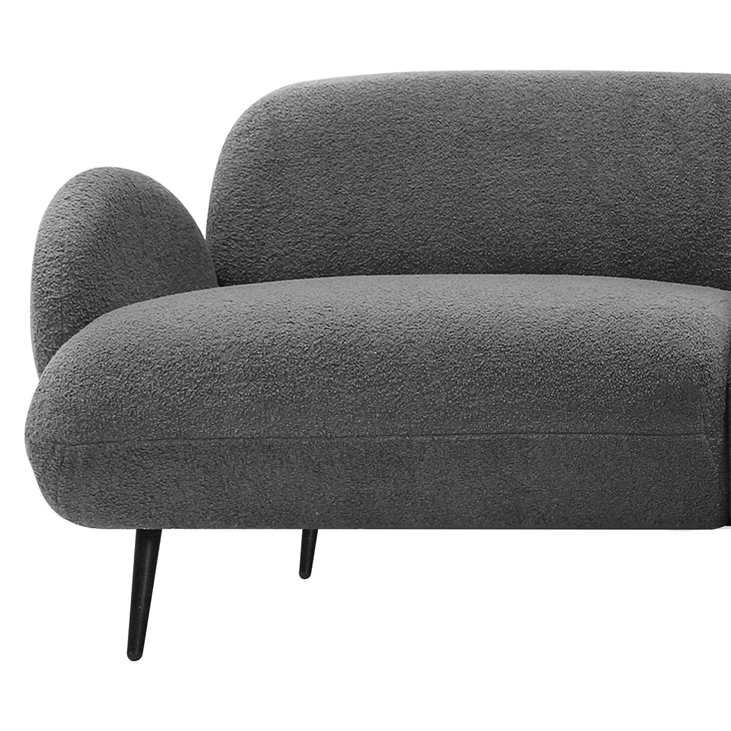 Cloud 3 - Seater Sofa with Sherpa Fleece Upholstery - Beige - Rivercity House & Home Co. (ABN 18 642 972 209) - Affordable Modern Furniture Australia