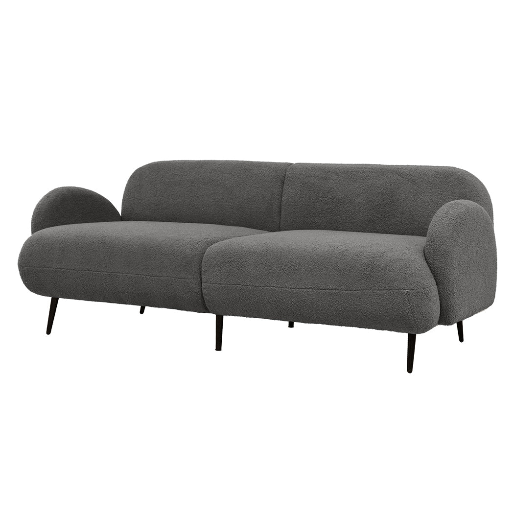 Cloud 3 - Seater Sofa with Sherpa Fleece Upholstery - Beige - Rivercity House & Home Co. (ABN 18 642 972 209) - Affordable Modern Furniture Australia