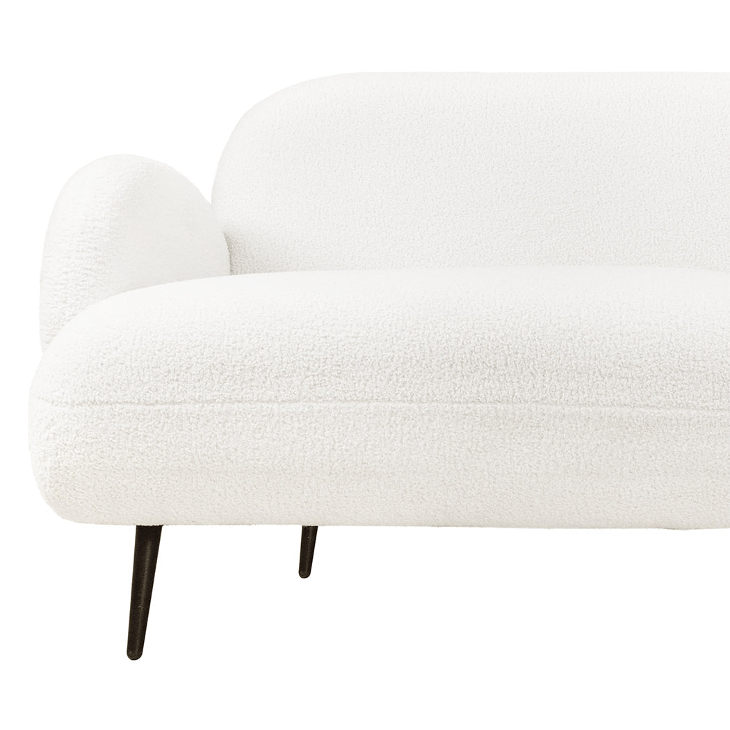 Cloud 3 - Seater Sofa with Sherpa Fleece Upholstery - White - Rivercity House & Home Co. (ABN 18 642 972 209) - Affordable Modern Furniture Australia