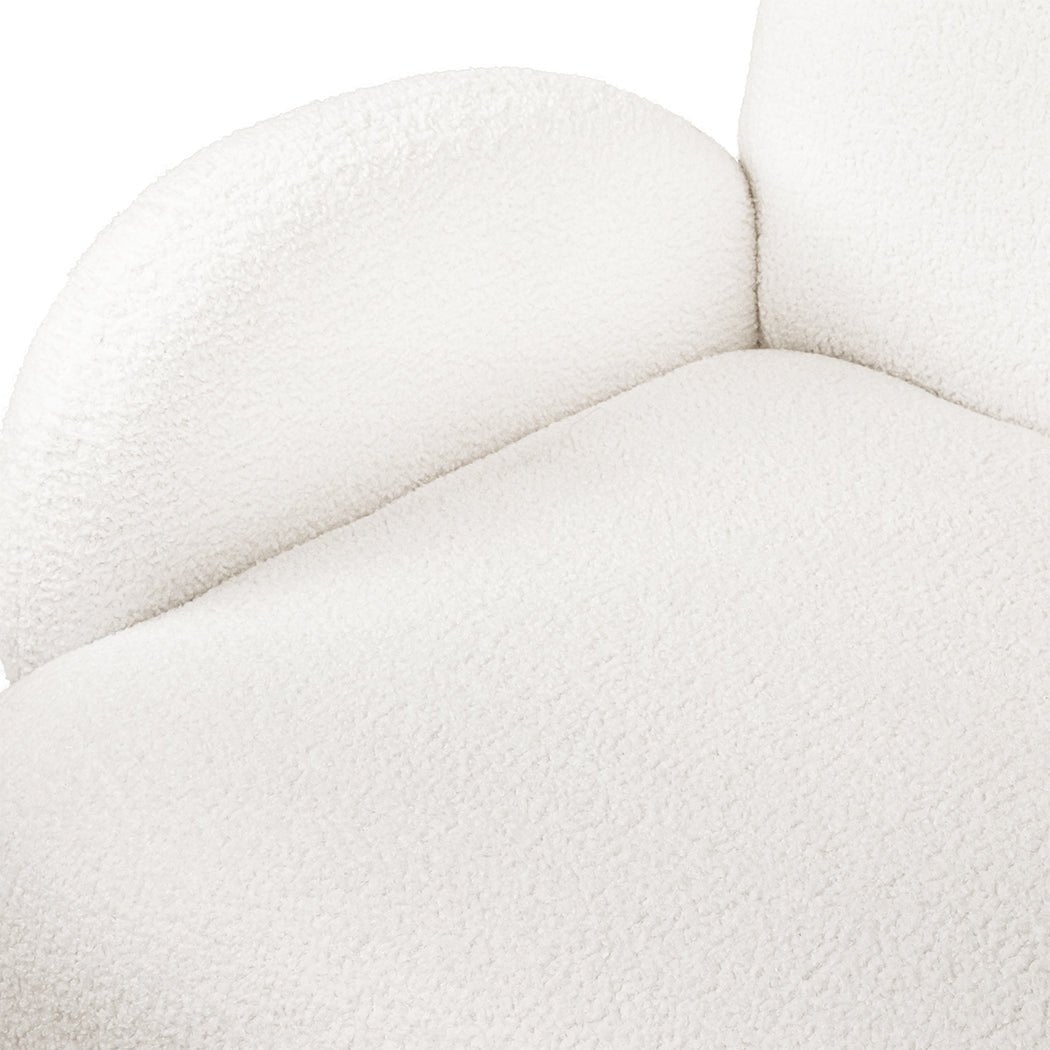 Cloud 3 - Seater Sofa with Sherpa Fleece Upholstery - White - Rivercity House & Home Co. (ABN 18 642 972 209) - Affordable Modern Furniture Australia