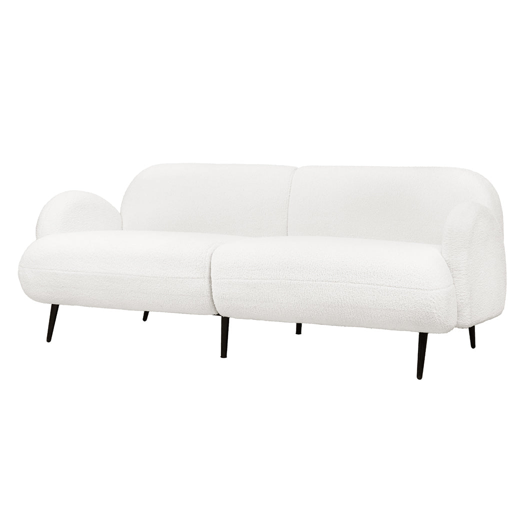 Cloud 3 - Seater Sofa with Sherpa Fleece Upholstery - White - Rivercity House & Home Co. (ABN 18 642 972 209) - Affordable Modern Furniture Australia
