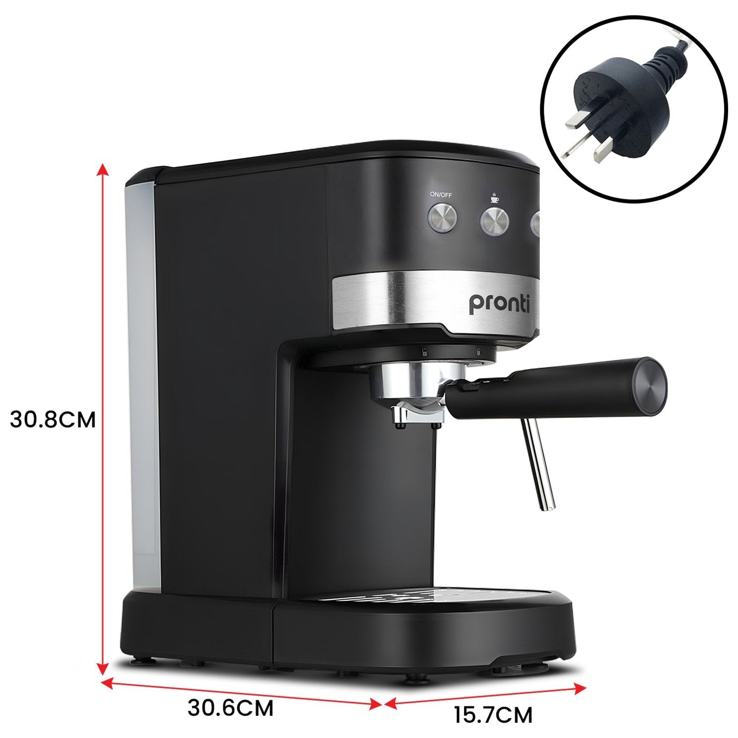 CM - 850D Coffee Machine 20 Bar Espresso Maker with Milk Frother and 1.25L Tank - Appliances > Kitchen Appliances > Coffee Machines & Accessories - Rivercity House & Home Co. (ABN 18 642 972 209) - Affordable Modern Furniture Australia