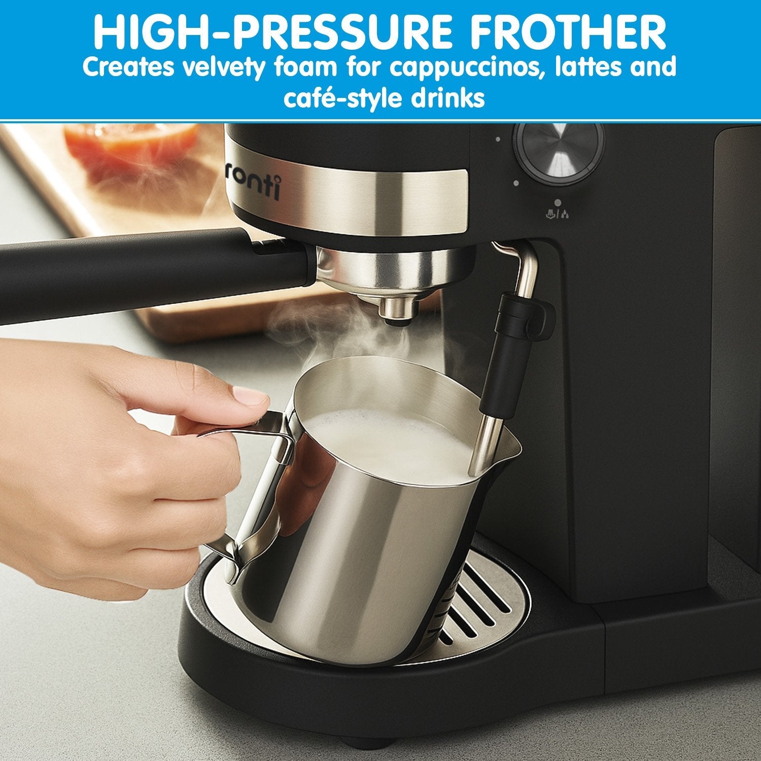 CM - 850D Coffee Machine 20 Bar Espresso Maker with Milk Frother and 1.25L Tank - Appliances > Kitchen Appliances > Coffee Machines & Accessories - Rivercity House & Home Co. (ABN 18 642 972 209) - Affordable Modern Furniture Australia