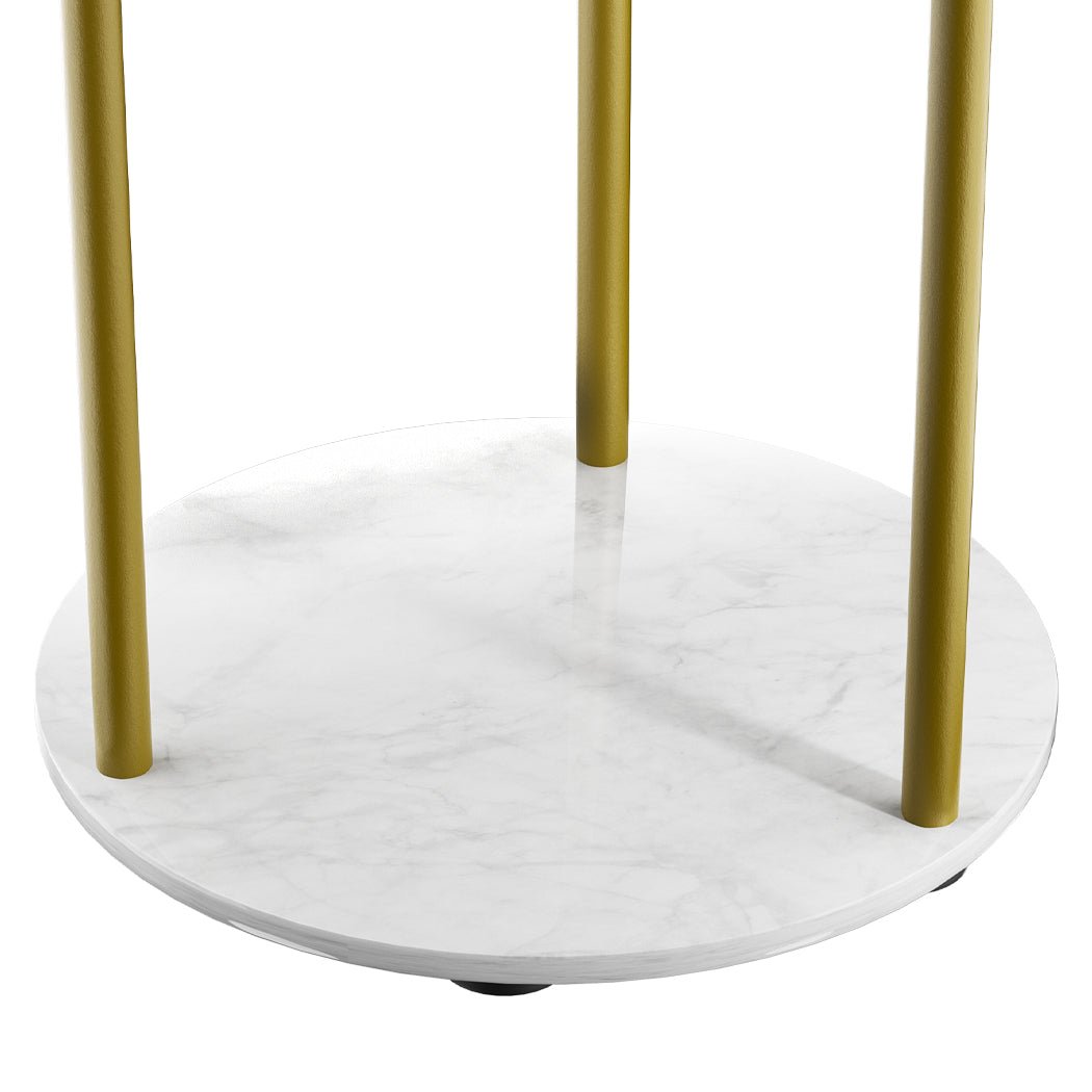 Coat Rack Clothes Stand 9 Hook Organizer with Shelves - Gold - Rivercity House & Home Co. (ABN 18 642 972 209) - Affordable Modern Furniture Australia