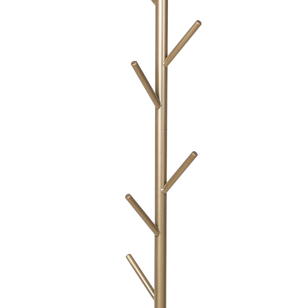Coat Rack Hat and Clothes Stand with Marble Base - Gold - Rivercity House & Home Co. (ABN 18 642 972 209) - Affordable Modern Furniture Australia