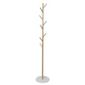 Coat Rack Hat and Clothes Stand with Marble Base - Gold