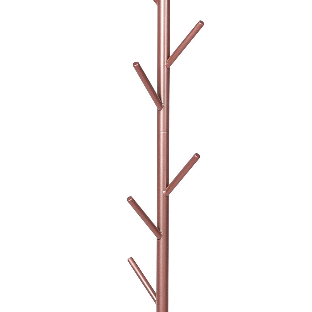 Coat Rack Hat and Clothes Stand with Marble Base - Rose Gold - Rivercity House & Home Co. (ABN 18 642 972 209) - Affordable Modern Furniture Australia