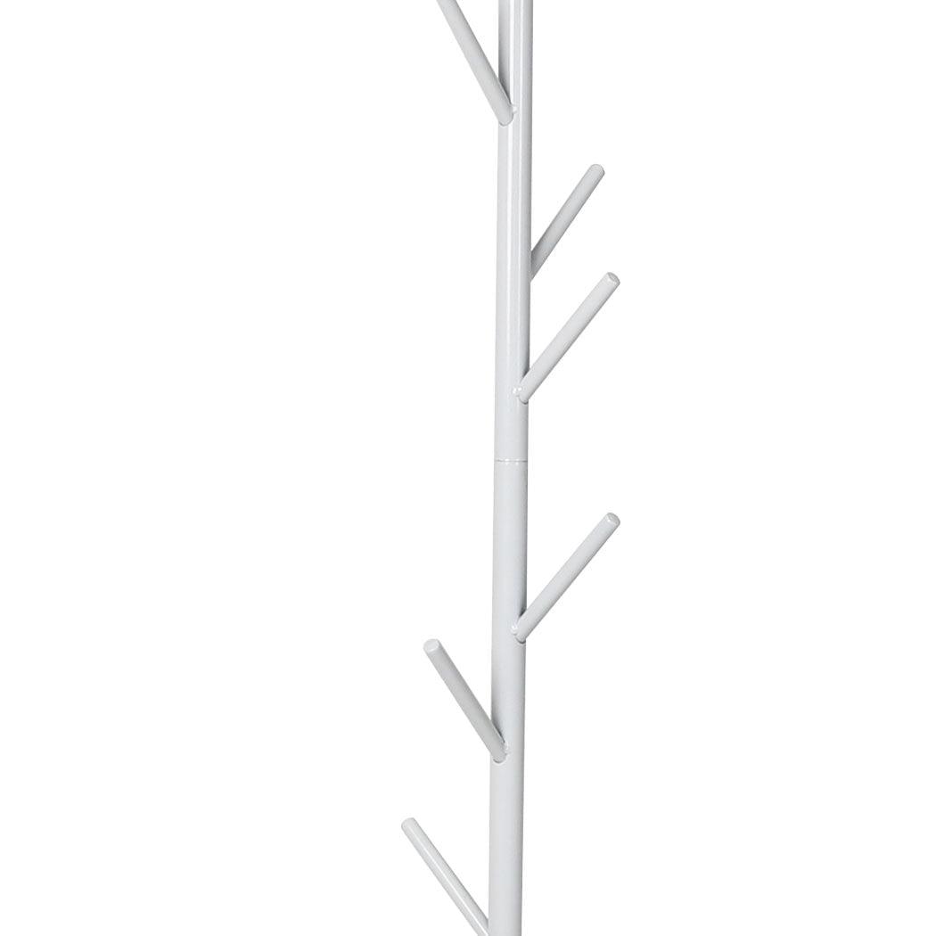 Coat Rack Hat and Clothes Stand with Marble Base - White - Rivercity House & Home Co. (ABN 18 642 972 209) - Affordable Modern Furniture Australia