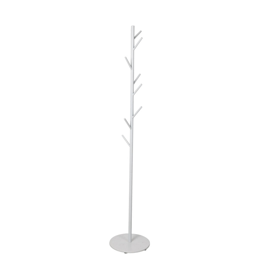 Coat Rack Hat and Clothes Stand with Marble Base - White - Rivercity House & Home Co. (ABN 18 642 972 209) - Affordable Modern Furniture Australia