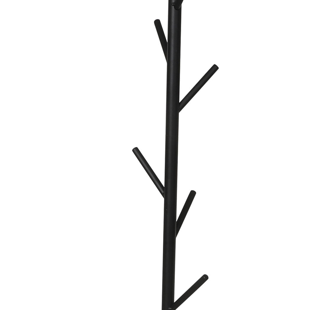 Coat Rack with Hat and Clothes Hanger Stand - Black - Rivercity House & Home Co. (ABN 18 642 972 209) - Affordable Modern Furniture Australia