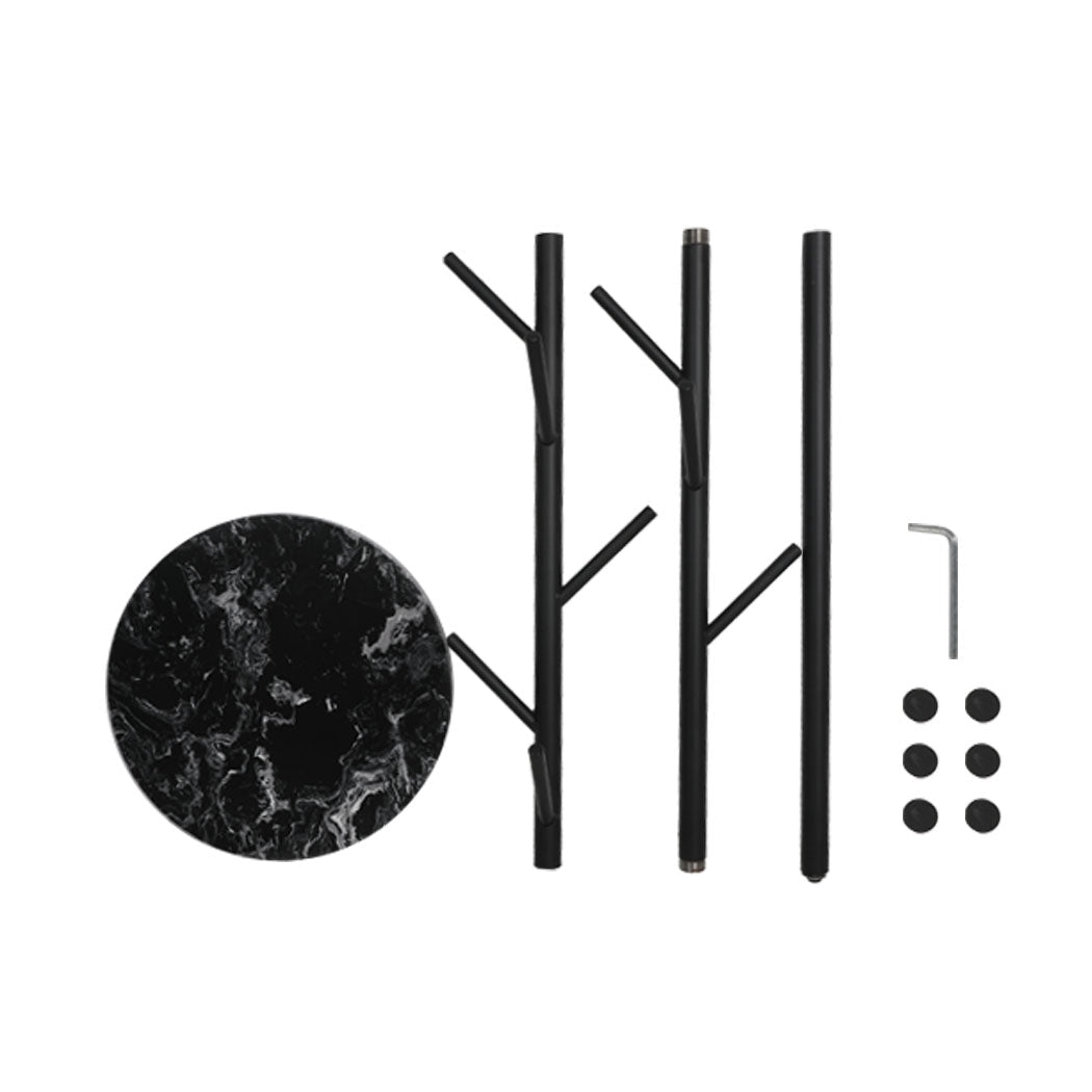 Coat Rack with Hat and Clothes Hanger Stand - Black - Rivercity House & Home Co. (ABN 18 642 972 209) - Affordable Modern Furniture Australia
