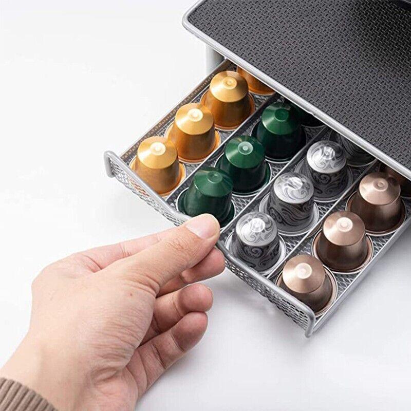 Coffee Capsule Drawer Holder for 40 Nespresso Pods with Non - Slip Top Rack - Appliances > Kitchen Appliances > Coffee Machines & Accessories - Rivercity House & Home Co. (ABN 18 642 972 209) - Affordable Modern Furniture Australia