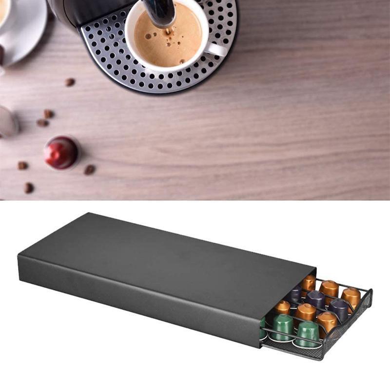 Coffee Pod Holder Drawer for Nespresso - 40 Capsules Storage Rack Stand - Appliances > Kitchen Appliances > Coffee Machines & Accessories - Rivercity House & Home Co. (ABN 18 642 972 209) - Affordable Modern Furniture Australia