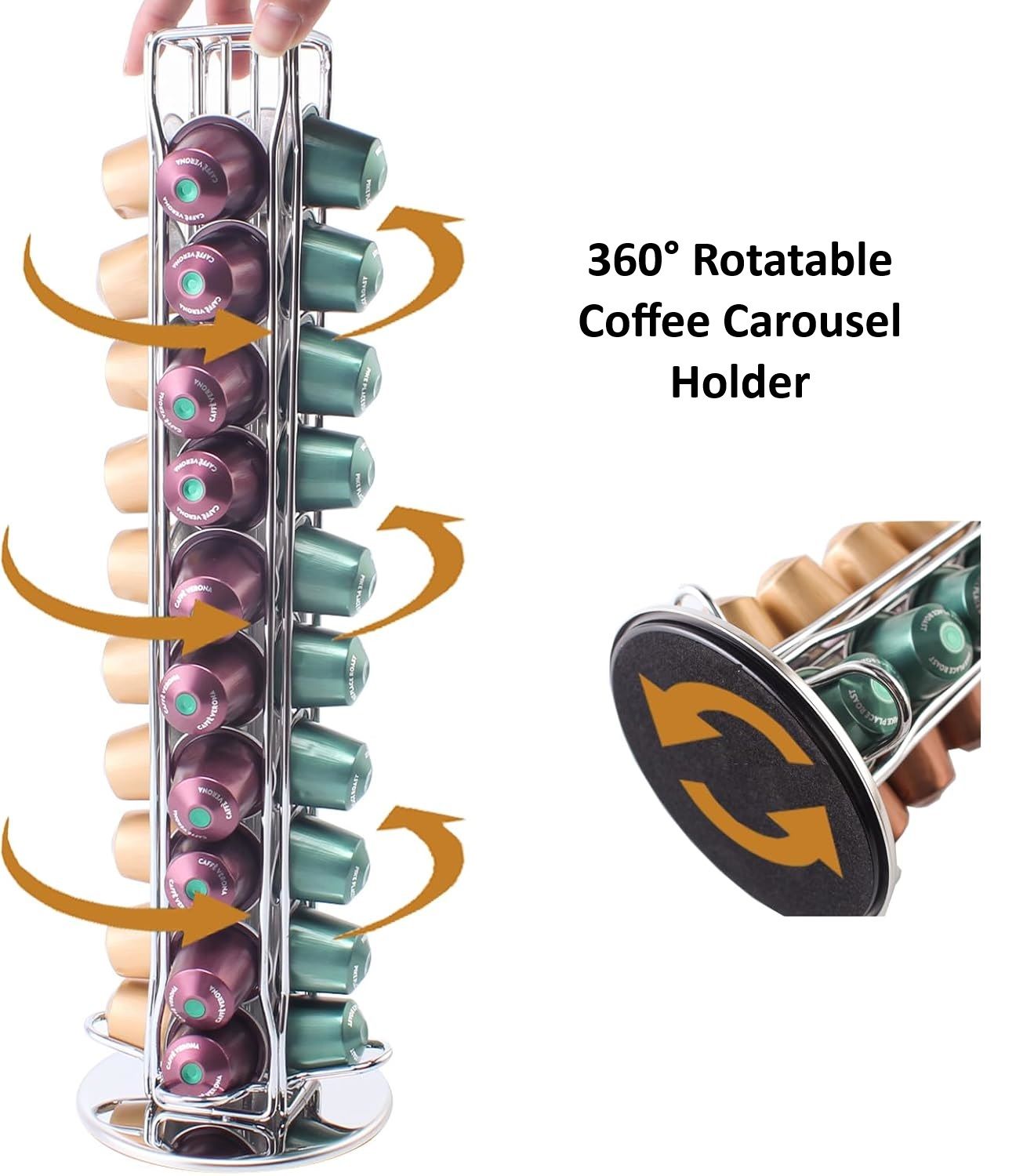 Coffee Pods Holder Storage Compatible with 40 Nespresso Pods - Appliances > Kitchen Appliances > Coffee Machines & Accessories - Rivercity House & Home Co. (ABN 18 642 972 209) - Affordable Modern Furniture Australia