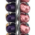 Coffee Pods Holder Storage for 40 Nespresso Pods with 360° Rotation - Chrome