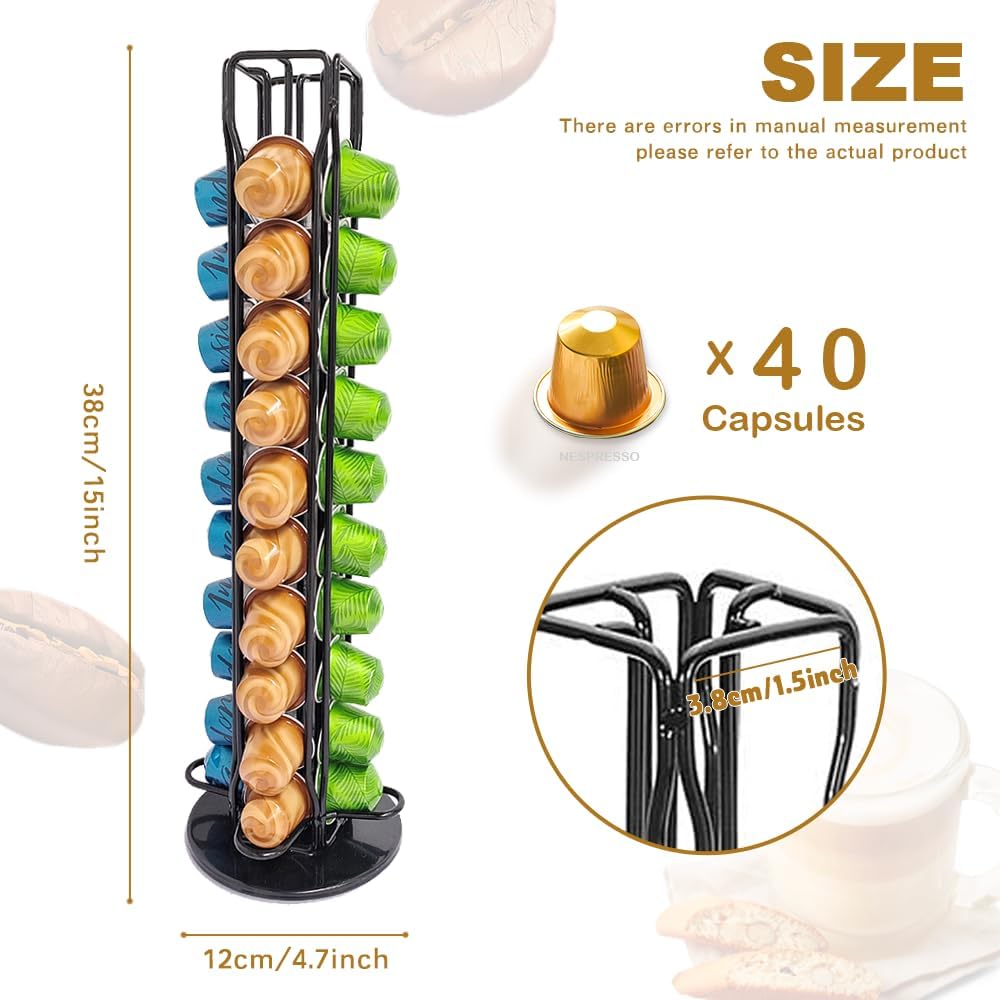 Coffee Pods Holder Storage Compatible with 40 Nespresso Pods - Appliances > Kitchen Appliances > Coffee Machines & Accessories - Rivercity House & Home Co. (ABN 18 642 972 209) - Affordable Modern Furniture Australia
