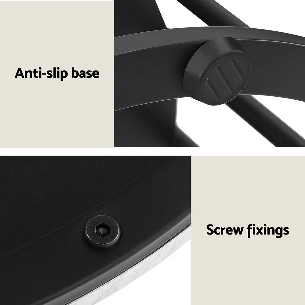 Coffee Table 2 - Tier Round Marble Effect - Furniture > Living Room - Rivercity House & Home Co. (ABN 18 642 972 209) - Affordable Modern Furniture Australia