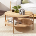 Clifton Coffee Table 2-Tier Round Wood