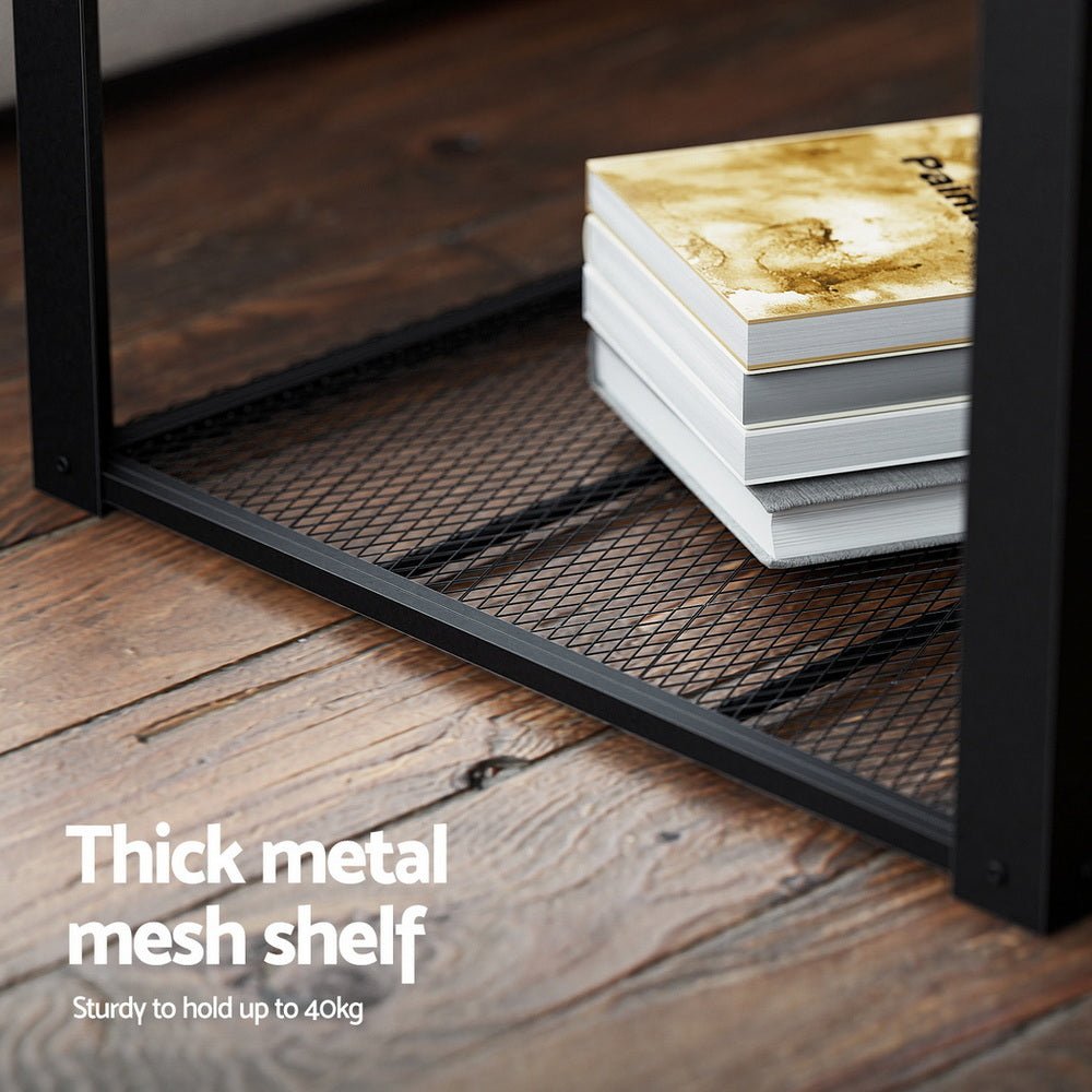 Coffee Table 2 - Tier Rustic Brown 104CM - Furniture > Living Room > Coffee Tables - Rivercity House & Home Co. (ABN 18 642 972 209) - Affordable Modern Furniture Australia