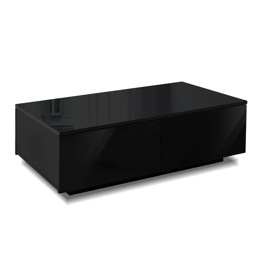 Coffee Table 4 Drawers Black Trevi - Furniture > Living Room > Coffee Tables - Rivercity House & Home Co. (ABN 18 642 972 209) - Affordable Modern Furniture Australia