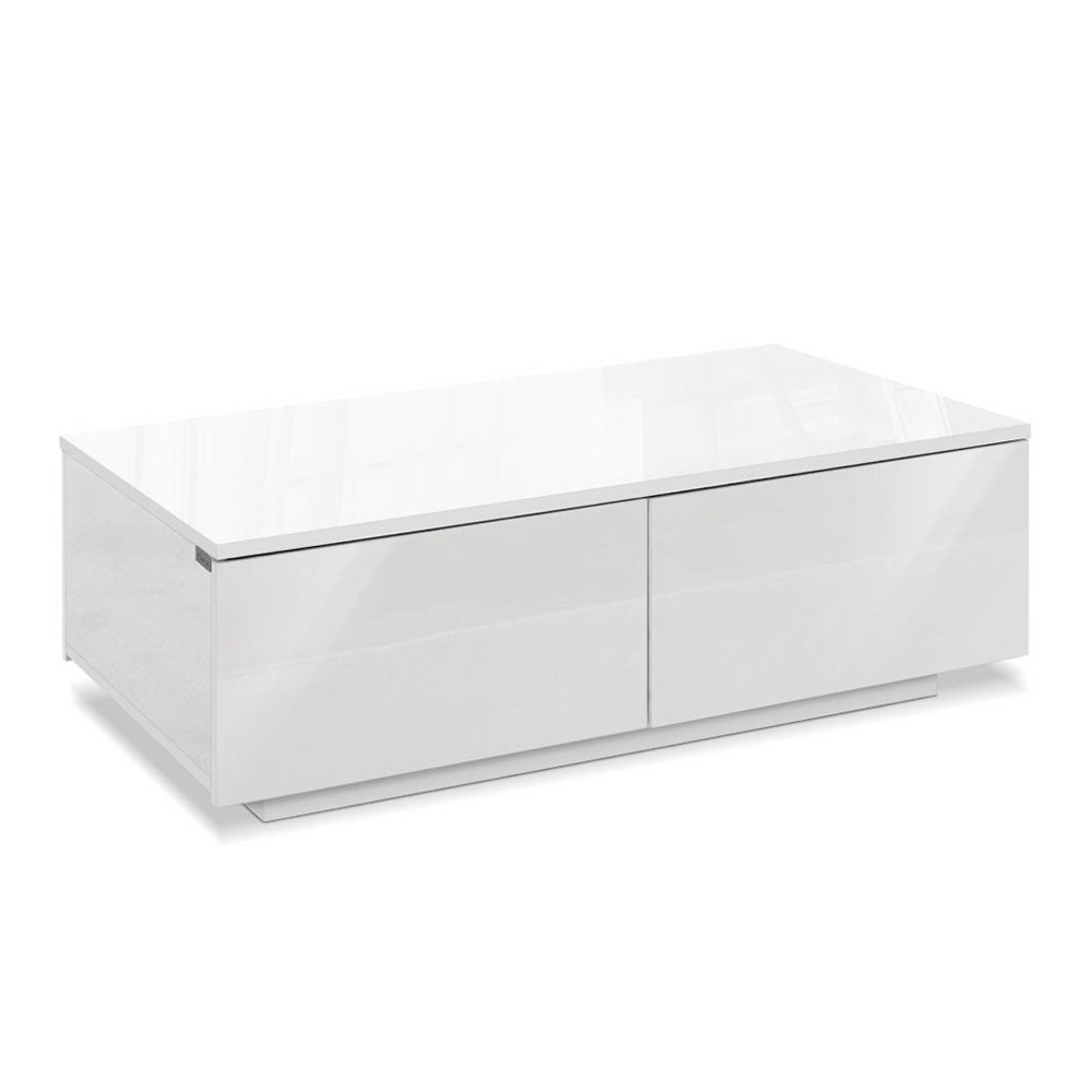 Coffee Table 4 Drawers White Trevi - Furniture > Living Room > Coffee Tables - Rivercity House & Home Co. (ABN 18 642 972 209) - Affordable Modern Furniture Australia
