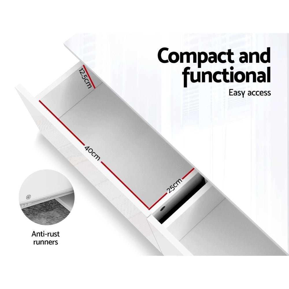 Coffee Table 4 Drawers White Trevi - Furniture > Living Room > Coffee Tables - Rivercity House & Home Co. (ABN 18 642 972 209) - Affordable Modern Furniture Australia