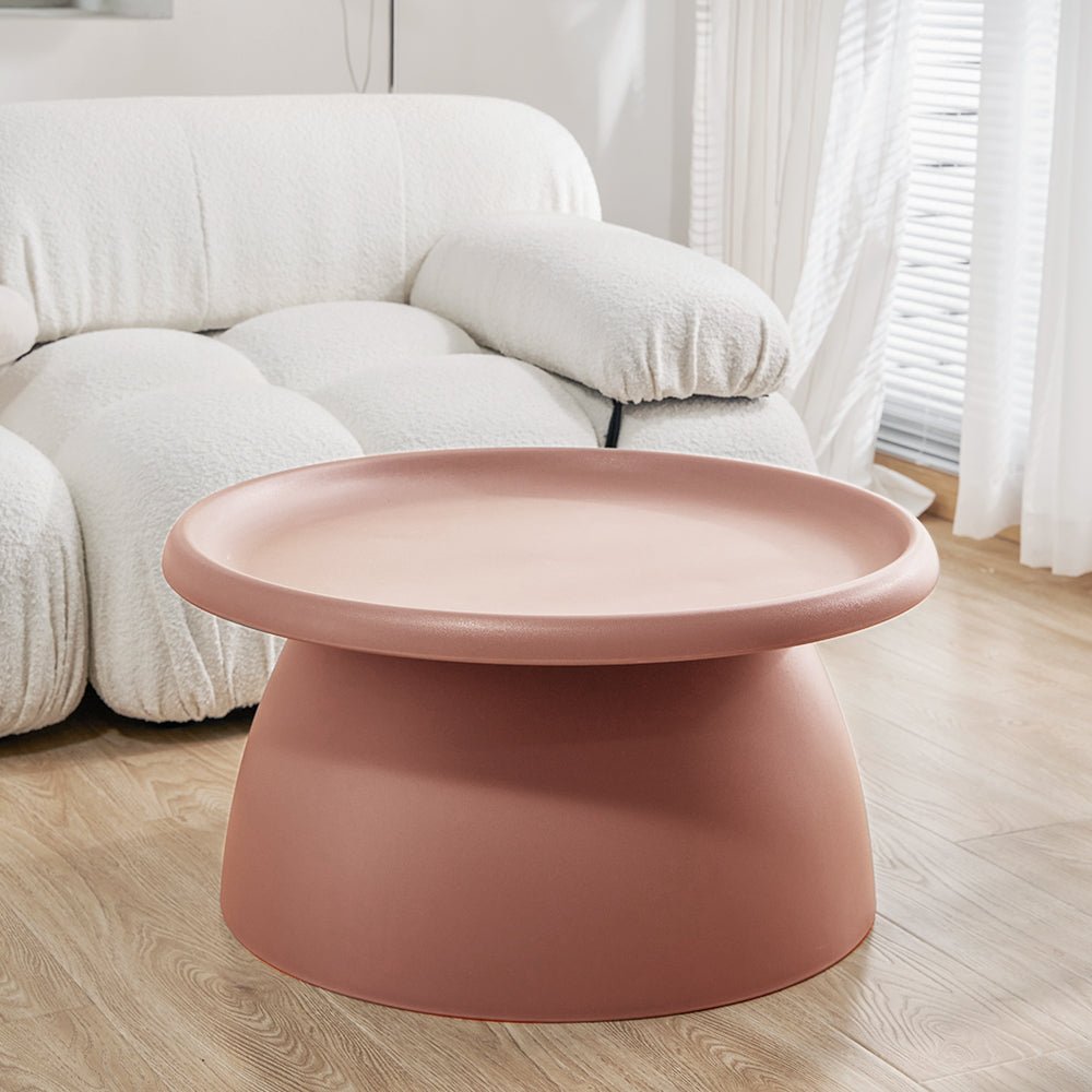 Coffee Table Round 71CM Plastic Pink - Furniture > Living Room > Coffee Tables - Rivercity House & Home Co. (ABN 18 642 972 209) - Affordable Modern Furniture Australia